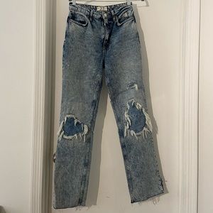 Acid Wash Free People Jeans